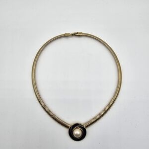 Trifari Gold Plated Pearl Necklace